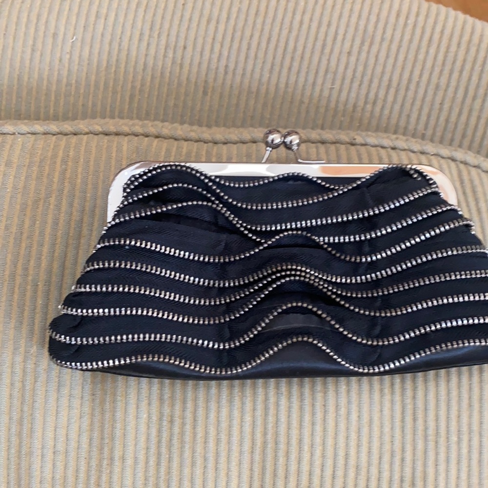 Adorable black and silver small evening bag